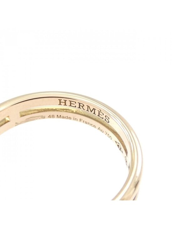 Hermès Hermes Ariane Band Ring in Pink Gold Golden ref  Hermes Arianne Ring Gold